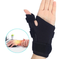 Thumb Brace Wrist Splint Stabilizer Carpal Tunnel Arthritis Tendonitis Support Guard Fits Right Left Hand Breathable Protector