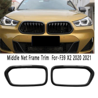 Car Front Bumper Grill Frame Cover Middle Net Frame Trim Sport Racing Grills For-BMW F39 X2 2020 2021