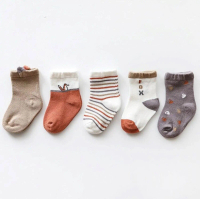 PROMO 3.3 Kaos kaki bayi lucu newborn 1 SET ISI 5 pasang karakter / kaos kaki anak unisex bahan adem