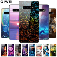 For Samsung S10 Case Tempered Glass Hard Phone Back Cover for Samsung Galaxy S10 Plus / S10E / S 10 5G Cases Shells Coque S10+