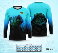 Baju Seragam Tim Mancing Custom Nama — Jersey Fishing Club Sublimasi Full Print Bahan Polyester Adem