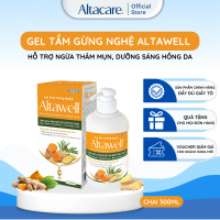 Gel Tắm Gừng Nghệ Altawell - Hỗ trợ Làm Sạch Dịu Nhẹ, Làm Ấm Làn Da Cho Mẹ Bầu & Sau Sinh
