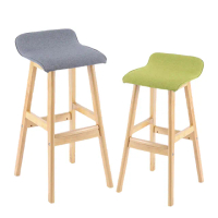 【C-FLY】森林系簡約木質高腳吧檯椅(2入/2色可選/檯椅/酒吧椅/櫃台椅/高腳椅/升降椅/木腳椅/椅子/木質椅)