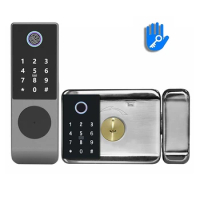Outdoor Waterproof Wifi Smart Lock Double Side Fingerprint Lock IC Card Digital Keypad Lock Garden Digital Electronic Lock Door