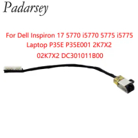 Padarsey Replacement DC-in Power Jack Cable Connector for Dell Inspiron 17 5770 i5770 5775 i5775 Series P35E P35E001 2K7X2