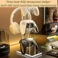 GK>Acrylic Game Controller Display Rack PS4 không dây rõ ràng Desktop Tai nghe Giá đỡ PS5 Universal 