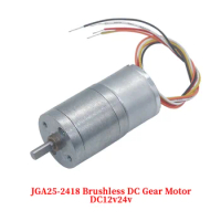 JGA25-2418 DC brushless gear motor 12v24v hair curler motor BLDC brushless slow speed motor