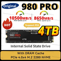 SSD NVME M2 980 PRO 1TB 2TB 4TB ใหม่ภายใน Solid State Drive 500GB PCIe 4.0 NVMe M.2 NVMe ได้ถึง10500เมกะไบต์วินาทีสำหรับคอมพิวเตอร์ตั้งโต๊ะ