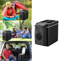 12V Refrigerator Freezer Heater 6L Mini Car Freezer Cooler &amp; Warmer Electric Fridge Portable Icebox Travel Refrigerator Cooler