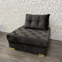 CMK 1 seater velvet lazy sofa gold leg modern tatami tofu sofa