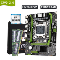 X79 Motherboard Kit Set LGA 2011 with Xeon E5 2650 V2 CPU 16G=8G*2 DDR3 ECC RAM Memory X79 Combo M. 2 NVME