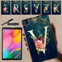 Tablet Case for Samsung Galaxy Tab S7 11/Tab S6 Lite 10.4/Tab S6 10.5/Tab S4 10.5/Tab S5e 10.5 Flower Print Back Shell Cover