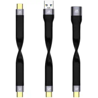 Type-C USB 3.1 10Gbps Data Sync Cable USB-A To USB-C Flexible Charging 5A Quick Charge FPC Cord for Mobile Phone Powerbank