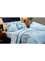 ชุดผ้าปู 5 ฟุต 5 ชิ้น (ควีนไซส์) รุ่น เทนเซล ลาย T817 สีLight Blue