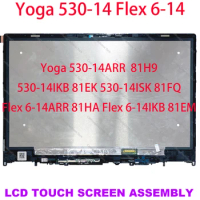 14" HD FHD LCD Display Touch Screen Digitizer Replacment Assembly 5D10R03189 For Lenovo Yoga 530-14 Yoga 530-14IKB 14ARR 81H9