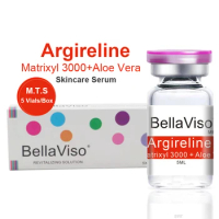 BellaViso Argireline Face Essence Matrixyl 3000 Aloe Vera MTS Anti Wrinkle Collagen Regeneration Facial Serum 5mLx5 Vials/Box