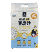 【2入組】DOG CATSTAR汪喵星球-益生菌消臭豆腐砂(米粒型) 2.7kg(吸水容量約7L) (GC818)