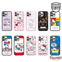 三麗鷗 x imos聯名款 Kitty iPhone 12&13 全系列 軍規防摔立架手機殼-凱蒂多圖可選01