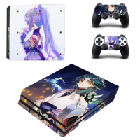 Game Genshin Impact PS4 Pro Skin Sticker Decal Cover For PlayStation 4 PS4 Pro Console &amp; Controller Skins Vinyl