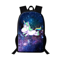 Cartoon Unicorn Children School Bags for Teenagers Boys Girls School Backpack Universe Galaxy Kids Book Bags Casual Backpacks