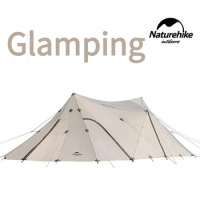 Naturehike Upgraded Silver-Coated Version Sun Shelter A Tower Canopy Tent Outdoor 8-10 Person Camping Oversized Rainproof Awning