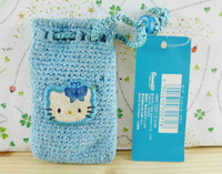 【震撼精品百貨】Hello Kitty 凱蒂貓 KITTY印章袋-藍蝴蝶圖案 震撼日式精品百貨
