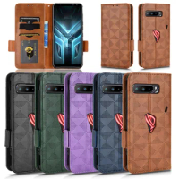 2024 Чехол для For Asus ROG Phone 3 ZS661KS Case Luxury Flip PU Leather Wallet Magnetic Adsorption Case For ROG Strix Phone3 I00