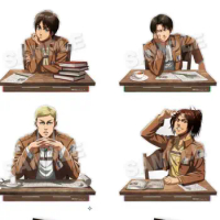 Anime Attack on Titan Eren Yeager Levi Ackerman Acrylic Stand Doll Game Figure Model Plate Table acrylic Cosplay for Gift