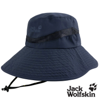 Jack wolfskin飛狼 拼接透氣網布抗UV圓盤帽 遮陽帽『丈青』