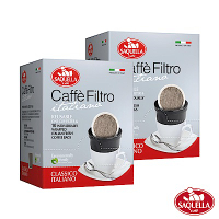 義大利Saquella 原裝進口滴漏濾泡咖啡杯(附濾杯+10包咖啡) X2盒