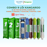 Combo 9 Lõi Lọc Nước Kangaroo 123 RO50GPD Nano Ceramic Alkaline Maifan ORP Cho Model KG109AKV, KG09A