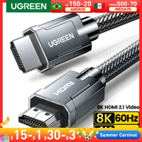 Ugreen 8K HDMI2.1 Cable for Xbox X PS5 Xiaomi Mi Box 8K/60Hz 4K/120Hz HDMI Cable Splitter Switch Cable 48Gbps HDR10+ Cable HDMI