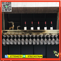 歐式吧臺創意酒架擺件現代簡約紅酒杯架倒掛家用不銹鋼置物架懸掛