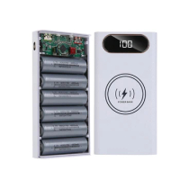 Detachable 6 Slots DIY Power Bank Case 21700 Battery Power Shell Battery Charger Box LCD Display Power Bank DIY Case