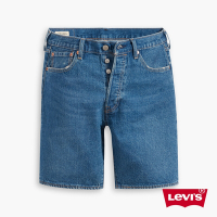 Levis 男款 膝上牛仔短褲 / 深藍基本款 / 彈性布料