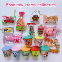 Mini Squishy Food Mochi Toy Squeeze Snack Capsule Toy Squishy Bread Toy Simulation Soft Bread Stress Relax Keychain Accessories