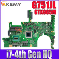 MAINboard For ASUS ROG G751JY G751JL G751JT G751J G751 Laptop Motherboard I7 CPU GTX965M-2G GTX970M-3G GTX980M-4G