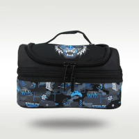 Australia Smiggle lunch bag boy cool black and blue mechanical tiger handheld bento bag fruit meal bag travel picnic bag