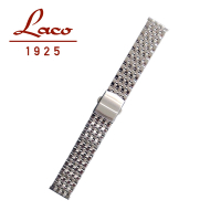 Laco 朗坤 402022 七節不銹鋼錶帶附拉絲摺疊釦 22mm