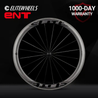 ELITEWHEELS ENT 700c Road Bike Carbon Fiber Cycling wheels Carbon Wheelset UD Matte Bicycle Wheels Tubeless Ready
