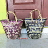 TAS PURUN LILY MOTIF KHAS KALIMANTAN Hitam