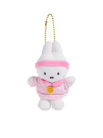 พวงกุญแจตุ๊กตา Miffy Pattern Shirt สีชมพูอ่อน