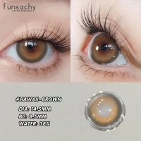 [-1.00~-8.00] คอนแทคเลนส์สายตาสั้น Funsachy สีน้ำตาล/เทา บลูฮาวาย 14.5 มม. 2 ชิ้นต่อคู่ คอนแทคเลนส์แ