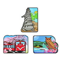 【仲夏周年慶】異型明信片/台灣集遊三入組G/日月潭、九蛙疊像、阿里山/台灣好美/MILU