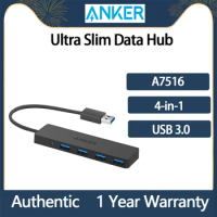 Original Anker USB Hub 3.0 4-Port Ultra Slim Data Hub for Macbook Air Mac Pro Tablet iMac Laptop Notebook PC USB Flash Drives