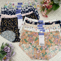 (3pcs) celana dalam wanita seamless anti jeplak, cd motif bunga, celana dalam motif kartun, Women se