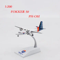 Diecast 1/200 Scale Fokker 50 PH-OSI Passenger Aircraft Plane Airplane Model Static Scene Display toys for Boys