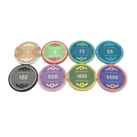 Customize 39mm Casino Texas Hold's Ceramic Poker Chip Set With High Quality 10g/Piece Design Logo And Denomination Factory