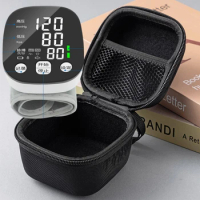 Blood pressure monitor bag New LED Rechargeable Wrist Blood Pressure Monitor English Voice Broadcast Tonometer BP Monitor