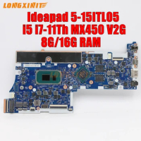 NM-D211.For Lenovo Ideapad 5-15ITL05 Laptop Motherboard. With.I5-1135G7, I7-1165G CPU.MX450 V2G GPU.8G/16G RAM.100% Test Work.